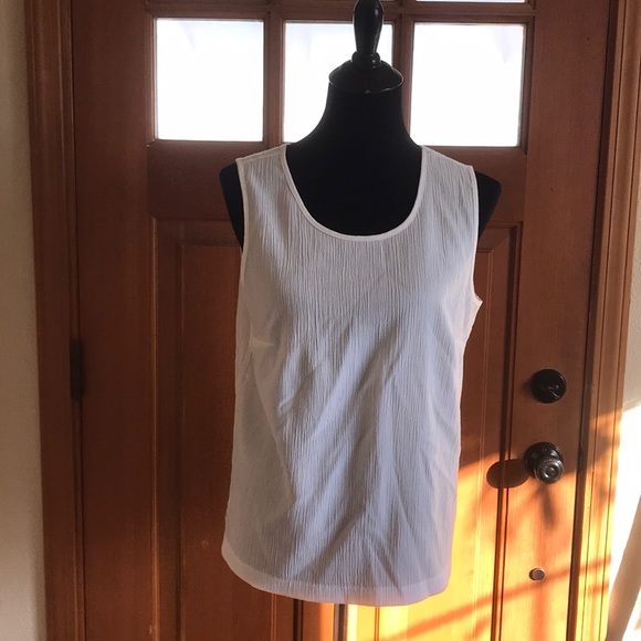 Draper’s and Damon’s White Linen Blouse w/Tank - Picture 6 of 6